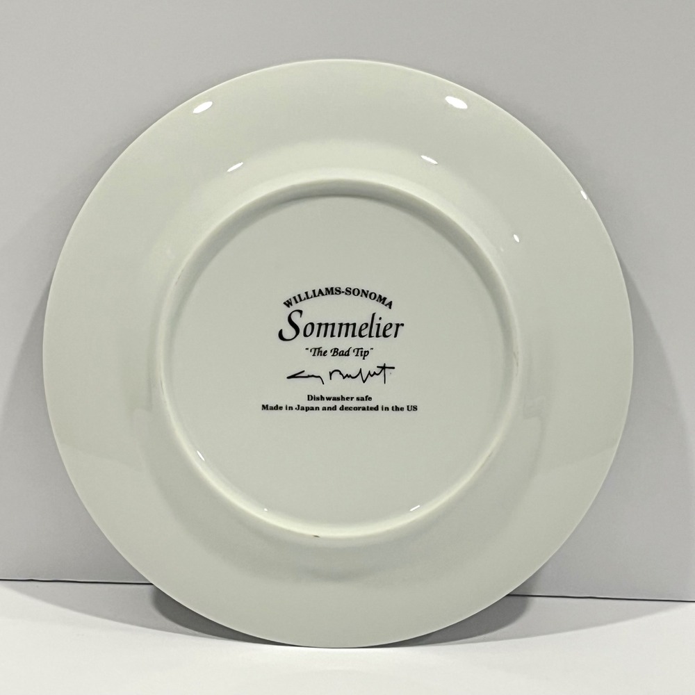 Williams-Sonoma Sommelier The Bad Tip Guy Buffet Salad Plate Ceramic Japan - Picture 4 of 4